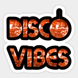 Orange Disco Vibes Sticker